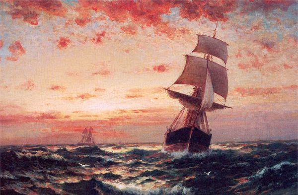 Moran, Edward Ships at Sea